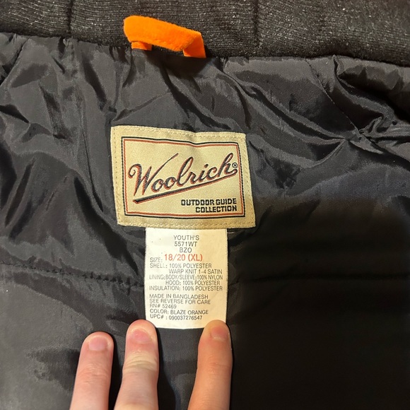 Youth XL Woolrich Blaze Orange Hunting Jacket –Outdoor Guide Collection –Vintage - Picture 11 of 16